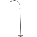 Adesso® Eternity Floor Lamp, 60", Satin Steel