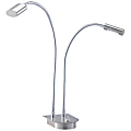Adesso® Eternity Double Desk Lamp, Satin Steel
