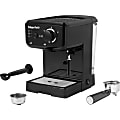 Starfrit Espresso & Cappuccino Machine - 1100 W - 15 bar - 1.25 quart - 2 Cup(s) - Multi-serve - Frother - Black