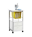 Realspace® Halton 18”D Vertical 2-Drawer Mobile File Cabinet, White/Chrome 1 thumbnail image