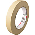 3M™ 203 Masking Tape, 3" Core, 0.75" x 180', Natural, Pack Of 12