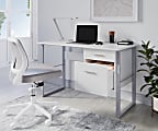 Realspace® Halton 48"W Computer Desk, White 1 thumbnail image