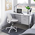 Realspace halton shop computer desk white