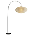 Adesso® Eclipse Floor Lamp, 85"H, White/Black