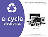 Recycle Across America Electronics Standardized Recycling Labels, ECYCL-8511, 8 1/2" x 11", Purple 1 thumbnail image