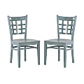 Linon Lassen Side Chairs, Slate, Set Of 2 Chairs