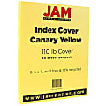 JAM Paper® Vellum Bristol Card Stock, Canary Yellow, Letter (8.5" x 11"), 110 Lb, Pack Of 50 1 thumbnail image