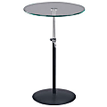 Adesso® Soho Adjustable Glass Table, Black/Clear