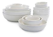 Gibson 14-Piece Round Ceramic Bowl Set, White 1 thumbnail image