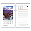 2025 AT-A-GLANCE® Daily Photographic Loose-Leaf Desk Calendar Refill, 3-1/2" x 6", Scenic, January 2025 To December 2025, E41750