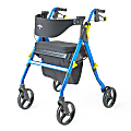 Medline Empower Adjustable Steel Rollator, 37" x 17 1/2", Blue 1 thumbnail image