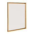 Kate and Laurel Calter Non-Magnetic Framed Linen Fabric Pinboard, 21-1/2” x 27-1/2”, Off-White, Gold Plastic Frame 1 thumbnail image