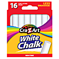Cra-Z-Art Classroom Chalk, White, Pack Of 16 Pieces