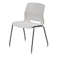 KFI Studios Imme Stack Chair, Light Gray/Silver