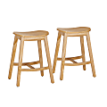 Linon Carberry Backless Counter Stools, Natural, Set Of 2 Stools 1 thumbnail image