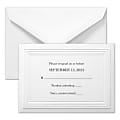 Custom Premium Wedding & Event Response Cards With Envelopes, 4-7/8" x 3-1/2", White Paneled, Box Of 25 Cards