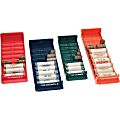 Nadex Coins NCS8-1009 Rolled Coin Storage Organizer Tray Set with Ridges for Loose Coins - 4 x Coin Tray - Orange, Green, Blue, Red 1 thumbnail image