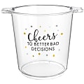 Amscan New Year's Eve Plastic Ice Bucket, 8" x 10", Clear