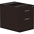 Lorell® Essentials 22"D Vertical Pedestal File Cabinet With 1 Box Drawer And 1 File Drawer, Espresso 1 thumbnail image