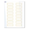 Avery® Print-To-The-Edge Labels With Sure Feed® Technology, S00-D1B-PRWGP10, Rectangle, 1" x 2-5/8", Glossy White, Preprinted Gold Border with Gold Dots Design, Pack Of 160 1 thumbnail image