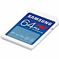 Samsung PRO Plus 64 GB Class 10/UHS-I (U3) V30 SDXC - 1 - 180 MB/s Read - 130 MB/s Write - 10 Year Warranty 1 thumbnail image