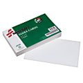 SKILCRAFT 30% Recycled Index Cards, 5" x 8", Ruled, Pack Of 100 (AbilityOne 7530-00-243-9437)