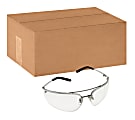 Metaliks Anti-Fog Hard Coat Metal Safety Eyewear, Clear Lens, Silver Frame, Case Of 20