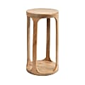 Kate and Laurel Dahl Wood Round Drink Table, 23"H x 12"W x 12"D, Natural
