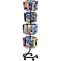 Safco® 32-Pocket Wire Rotary Brochure Literature Rack, 60"H x 15"W x 15"D, Charcoal 1 thumbnail image