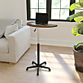 Flash Furniture Sit To Stand Laptop Computer Desk Mobile Workstation, 36-1/2"H x 25-1/2"W x 22-1/2"D, Rustic Walnut 1 thumbnail image