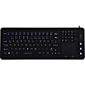 DSI WATERPROOF IP68 FULL SIZE LED BACKLIT KEYBOARD WITH TOUCHPAD - Cable Connectivity - USB Interface - KBJHIKB98BL 1 thumbnail image