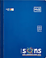 SONS System Quad Grid Notebooks, 9-3/4" x 7-1/2", 1 Subject, Quadrille Rule, 7mm, 200 Sheets, Blue 1 thumbnail image