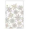 Amscan Christmas Snowflake Paper Table Covers, Rectangular, 54" x 102", White/Gold/Silver, Pack Of 3 Covers 1 thumbnail image