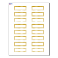 Avery® Print-To-The-Edge Labels & Sure Feed®, S00-D1G-PRWMP10, 1" x 2-5/8", Matte White, Preprinted Gold Beads Design, Pack Of 160 1 thumbnail image