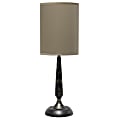 Simple Designs Traditional Candlestick Table Lamp, 22-3/4"H, Tan Shade/Oil-Rubbed Bronze Base