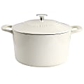 Martha Stewart Enameled Cast Iron Dutch Oven With Lid, 7-Quart, Cream 1 thumbnail image