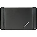 Artistic Sagamore Side Panel Desk Pad - Rectangle - 38" Width x 24" Depth - Fabric - Vinyl Leatherette - Black