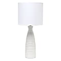 Simple Designs Alsace Bottle Table Lamp, 20-1/4"H, Off White