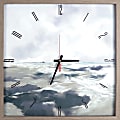 Lorell Seawave Art Clock - Analog - Quartz - Brown 1 thumbnail image