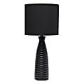 Simple Designs Alsace Bottle Table Lamp, 20-1/4"H, Black