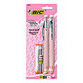 BIC® Reaction™ Mechanical Pencils, 0.7 mm, Pink Barrel, Pack Of 2