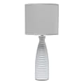 Simple Designs Alsace Bottle Table Lamp, 20-1/4"H, Gray
