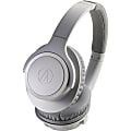 Audio-Technica ATH-SR30BT Wireless Over-Ear Headphones - Stereo - Wireless - Bluetooth - 32.8 ft - 32 Ohm - 5 Hz - 35 kHz - Over-the-head - Binaural - Circumaural - Omni-directional, Condenser Microphone - Natural Gray 1 thumbnail image