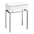 Monarch Specialties Accent Table, Rectangular, White/Chrome 1 thumbnail image