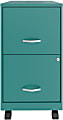Realspace® SOHO Smart 18"D Vertical 2-Drawer Mobile File Cabinet, Teal