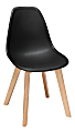 OFM 161 Collection Mid-Century Modern Molded Dining Chairs, Black, Set of 4 Chairs 1 thumbnail image