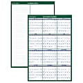 AT-A-GLANCE® Yearly Erasable Wall Calendar, Reversible 2 Color, 36" x 24", Black/Green Ink, January To December 2018 (PM21028-18)
