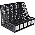 Advantus 5-Compartment Magazine/Literature File, Black 1 thumbnail image