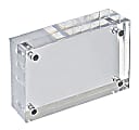 Azar Displays Imperial Acrylic Block Sign Holder, 3"H x 4-1/2"W x 1-1/2"D, Clear