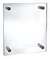 Azar Displays Standoff Acrylic Sign Holder, 18"H x 15"W x 1/4"D, Clear 1 thumbnail image